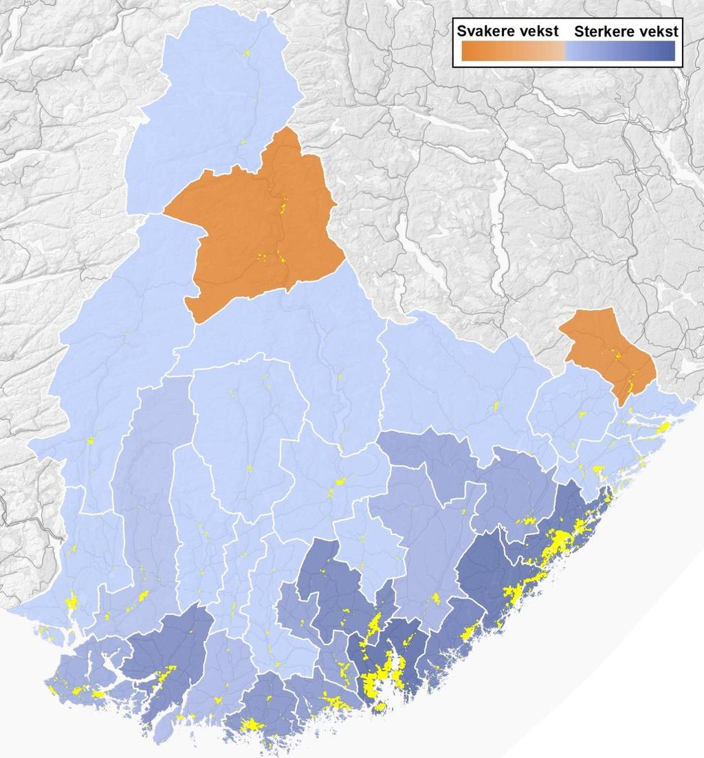 Vi bor tettere Flere bor i byer og tettsteder Valle 78 % bor på 1 % av landarealet Sannsynlige drivkrefter: - aldrende befolkning - ønske om å bo nærmere