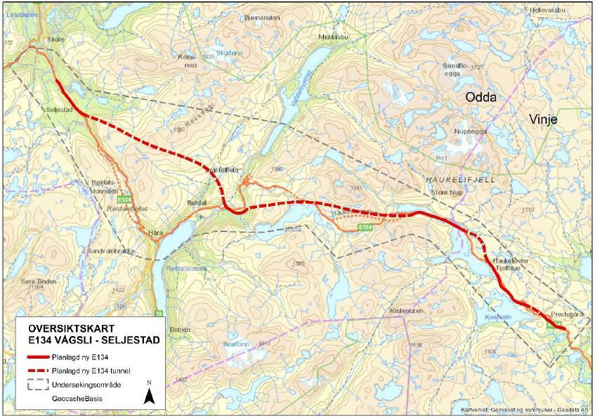 E134 Seljestad - Røldal Godkjend kommunedelplan Grostøl Vågsli