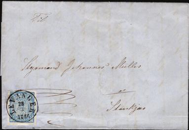 Obj.nr. Obj.nr. F 5297 Br 1. LAURVIG 15.9.1856. Helbrev til H. J. Aschjem, Grini I Laurdal. Merke med gode/ brede marger. Innhold undertegnet J. Sverdrup (senere statsminister?).