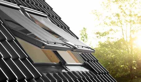 14-25 Exterior heatprotection Utvendig varmebeskyttelse VELUX screen reduserer varmen fra solen med inntil 76 %*.