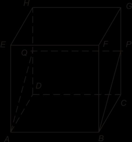 Mtemtik 0. Kock ABCDEFGH s dĺžkou hry je podľ obrázk rozdeleá roviou ABPQ dve čsti.