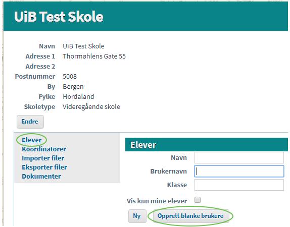 1.2. Hvordan registre blanke brukere Det er også en mulighet for å generere såkalte Skeleton Users, eller blanke brukere.