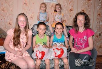 4 Mor og tre barn av fem barn i familien Goncharov er skadet for livet etter krigshandlingene i Donetsk.