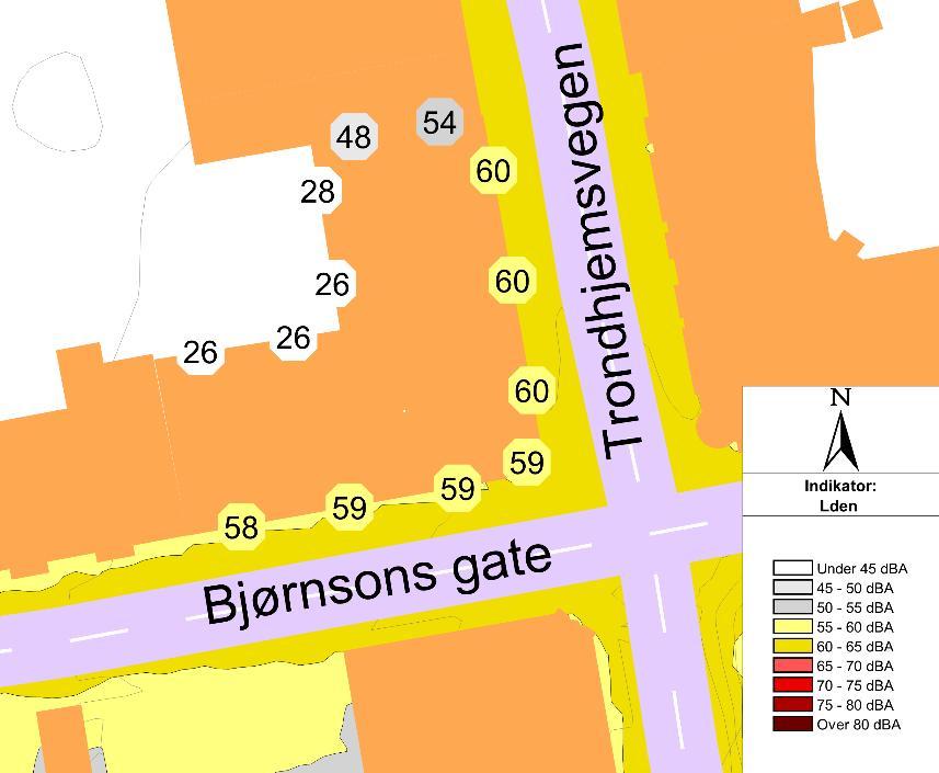 terreng, jfr. T-1442, kap. 2.2.1. Støysoner brukes normalt i plansaker for å vise områder hvor støy er et problem.