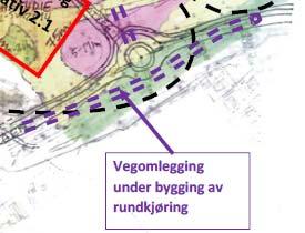 4 Geoteknisk vurdering 4.2 Område B 4.2.1 Rundkjøring nord I område B er det planlagt ny rundkjøring med avkjørsel mot parkeringsplass, barnehage og hoppbakke.