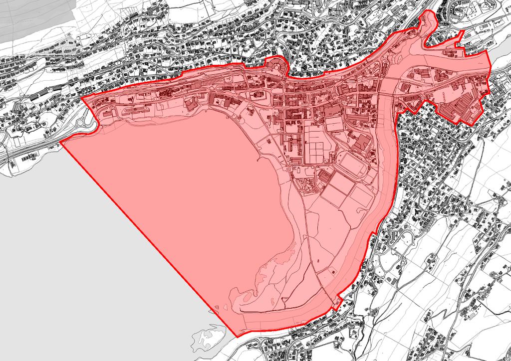 Det er lagt inn overlappande område mot Tvildemoen, Haugamoen, mot Nyre og Gjernes, knutepunktet og vestre del av Vangen.