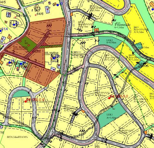 Bårliåsen (gbnr. 64/56): Ca. 8 tomter. Området er regulert, og planen har rekkefølgekrav for infrastruktur.