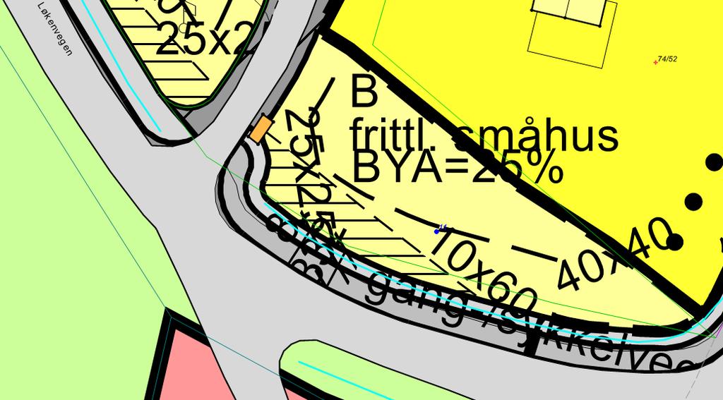 Finstad/Løkenvegen (del av gbnr. 74/4): Boligtomt, ca.