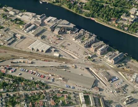 Godsterminal Nybyen terminal må flyttes Midt i byen, 5 min å gå fra Drammen stasjon.