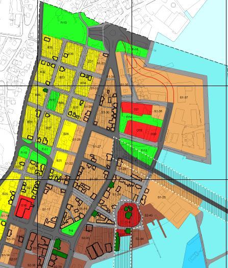 Gjeldende planer Planstatus: Plan 225 Sentrumsplanen (KDP) 2008, gjeldende reguleringsplaner,