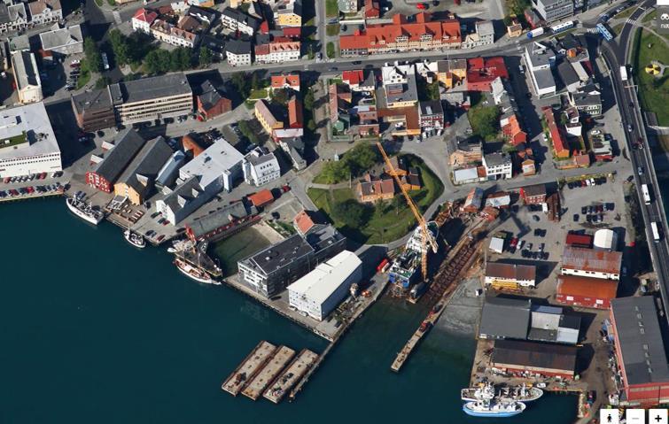 Nansenplass/brua: Etablert byrom med sjøkontakt, historiske røtter og identitet for byen.