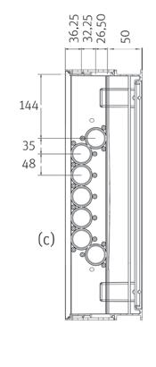 Roth Quickskap + 550 mm, maxi kan installeres som basisskap, eller med dør og ramme i hvit lakkert metall der det ønskes en finere finish.