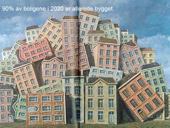 «Fremtidens boliger er allerede bygget» Når: 90% av boligene