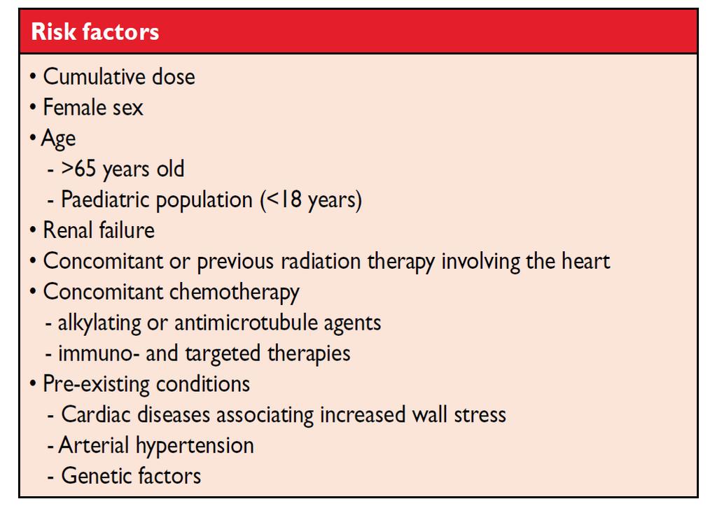 Risikofaktorer for kardiotoksisitet