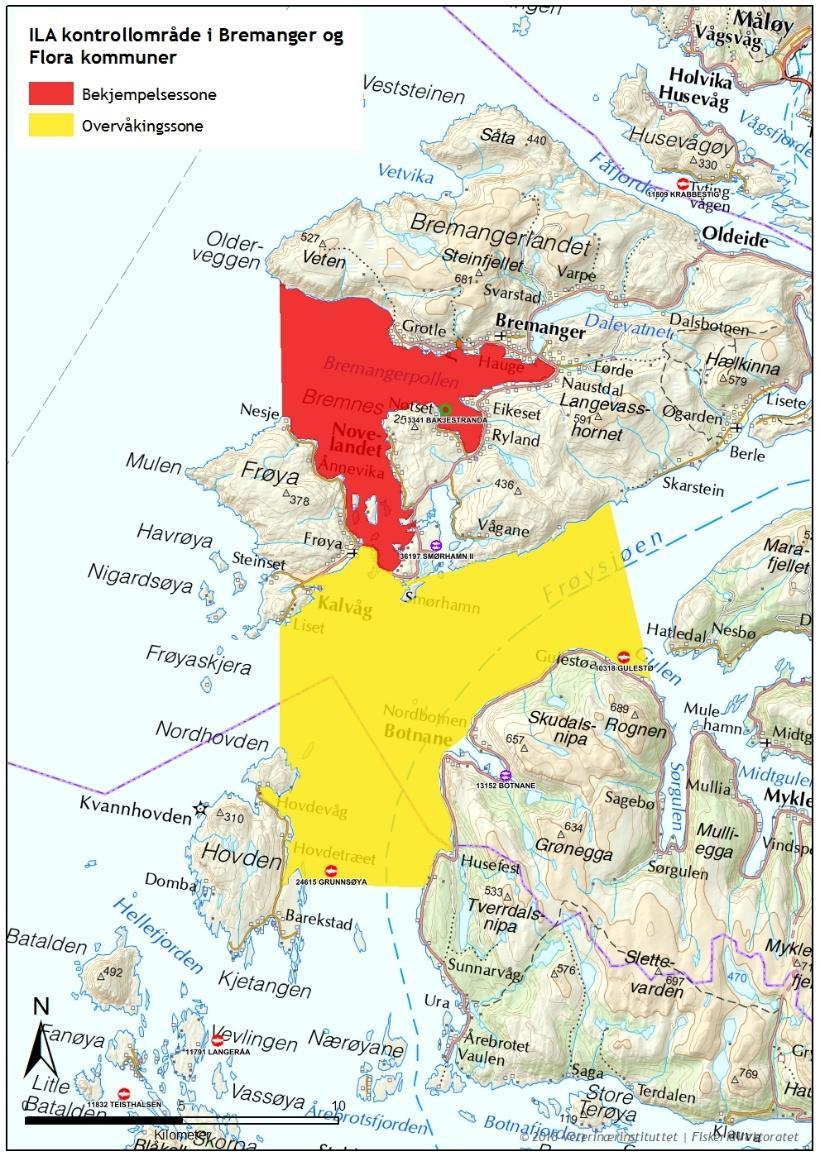 Vedlegg 2 prøvetaking: Plan for prøvetaking i forbindelse med kontrollområder for ILA Fiskehelsetjenesten har ansvaret for helsekontrollen.