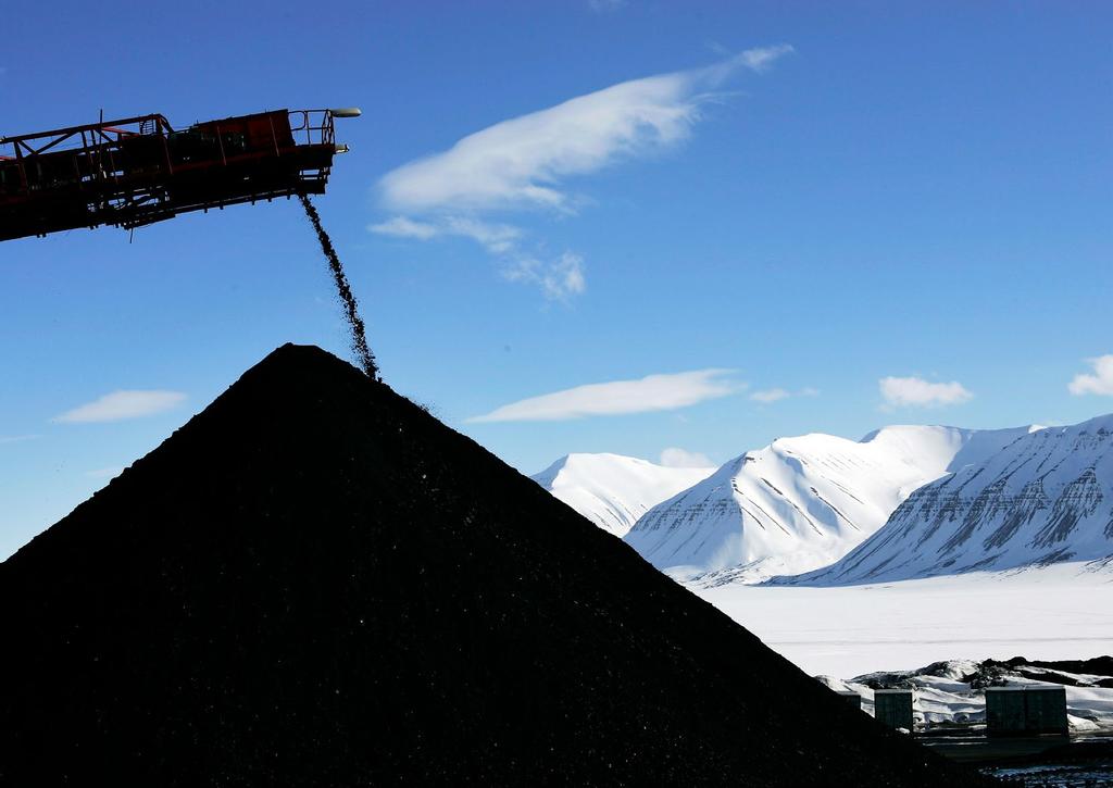 ENERGI MINERALER Kull som eksporteres fra Svalbard går til