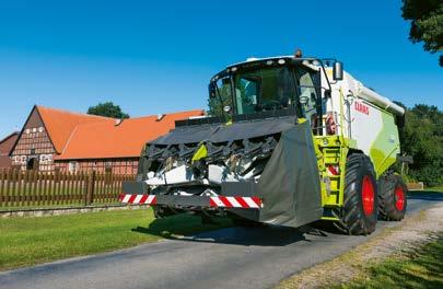 CLAAS har utviklet et konsept for å folde sammen spydene i en kompakt transportstilling.