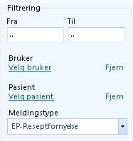 1.7.2. Forespørsel om reseptfornyelse delegert til medhjelper 1. Medhjelperen velger modulen Korrespondanse fra sin hovedmeny. 2.