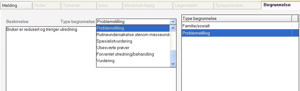 Sende meldingen Helseopplysninger til lege Når man har lagt til alle ønskede opplysninger fra alle ark faner kan man trykke Vis melding før man sender den. 5.3.