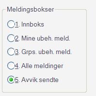 8.0 Ajourhold av sendte meldinger Når meldingen er sendt, vil det komme en rød tekst over knappene Ny, Vis melding osv. som sier: Meldingen er sendt!