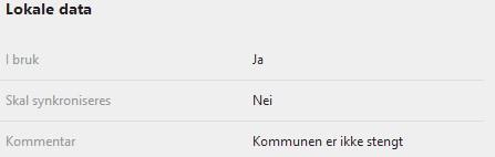 Bildet har to funksjoner: 1. Sette opp synkronisering til faste tidspunkt Synkroniseringen vil kjøres på det angitte tidspunktet, og sørger for at vadr har oppdaterte data i etterkant.