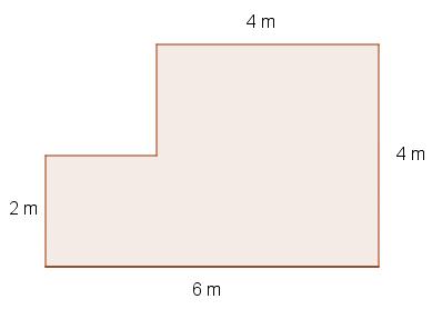 Oppgave 6 (6 poeng) Lars skal legge et tregolv med mål som på tegningen ovenfor. a) Hva er arealet av golvet? Det går 8 løpemeter golvbord per kvadratmeter.