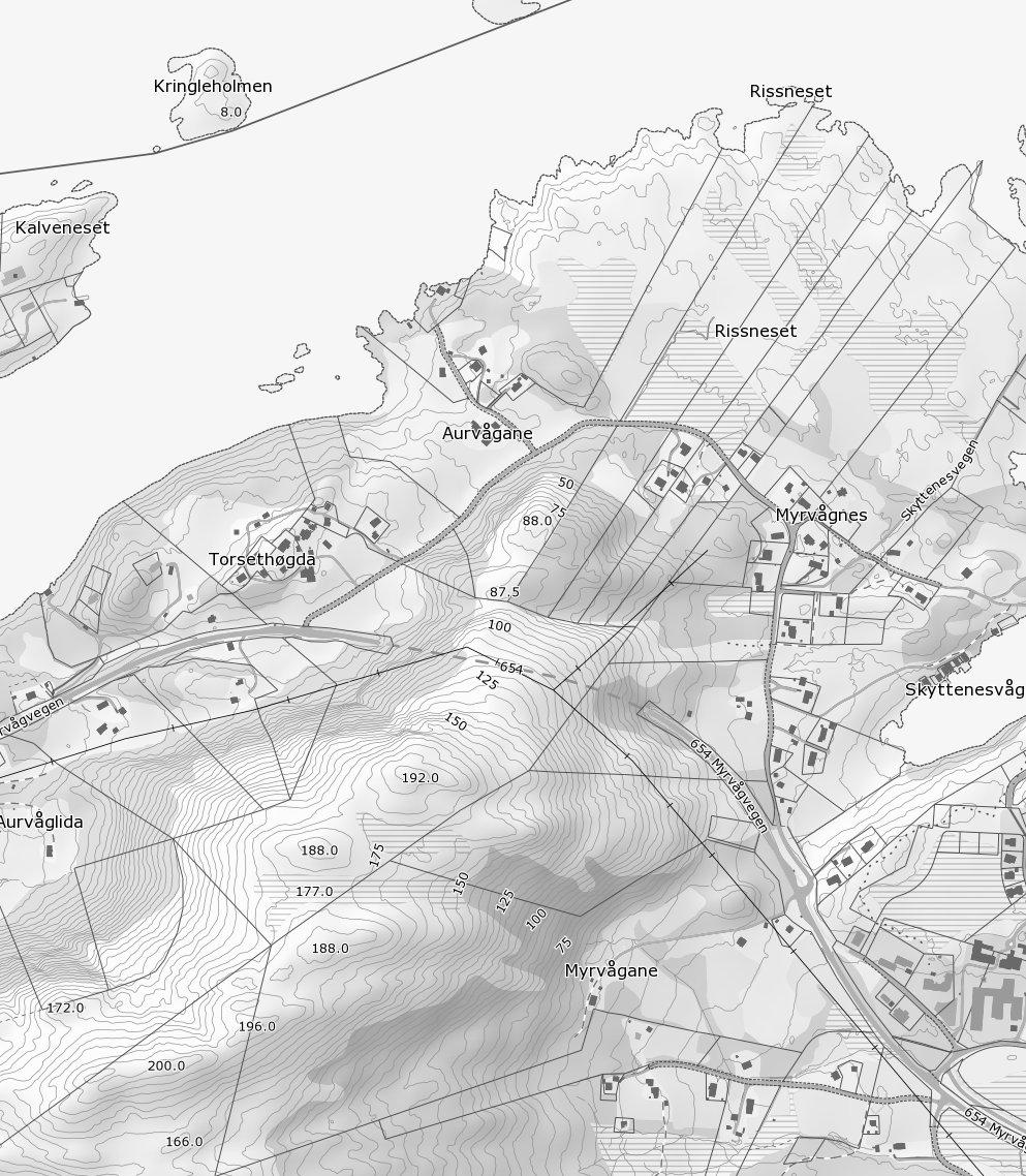 0 50 100 150m Målestokk 1 : 7500 ved A4 utskrift Utskriftsdato: 04.08.