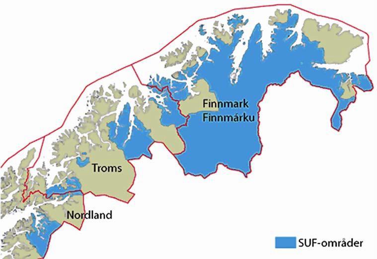 personer innenfor SUF-området som ikke anser seg som samer, mens samer utenfor SUF-området ikke omfattes. Figur 3.