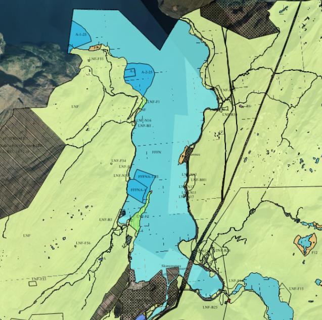 Utsnittet viser arealstatus i kommuneplanens arealdel. Natur, miljø og samfunn Fjordsystemet: Skjerstadfjorden er et stort fjordsystem som dekker et areal på totalt 260 km².