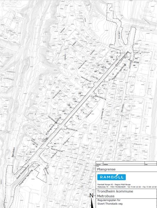 Planområdet, eksisterende forhold Planområdet berører i varierende grad alle tilgrensende boligeiendommer langs planområdet. For private berørte vises det til adresselista (vedlegges ikke saken).