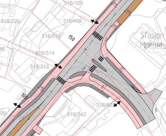 Illustrasjonsplanen viser også sykkelparkering med leskur og annen møblering for å bedre forholdene for gående og syklende i området.