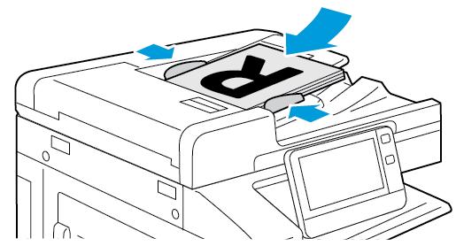 Xerox -apper Bruk glassplaten til enkeltsider og papir som ikke kan legges i tosidigmateren.