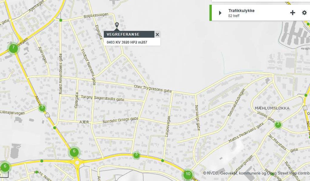 I løpet av de siste 20 år har det skjedd 3 trafikkulykker i krysset Stafsbergvegen/ Vislies gate. 1 trafikkulykke var med MC, og skaden var alvorlig. De to øvrige ulykkene hadde lettere skade.