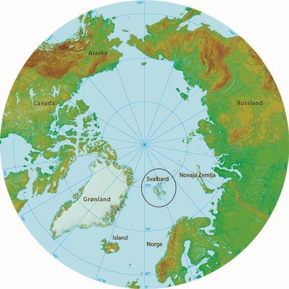 Svalbards beliggenhet Øygruppe mellom 74