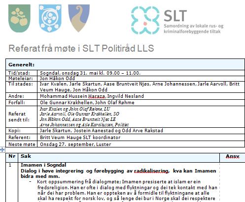 Faste postar på saklista: Utviklingstrekk, utfordringar - aktuelle tiltak (ulike aktørar blir invitert inn) Helsesøster, rektorar, NAV,