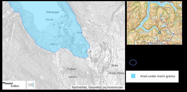 flaumfare på byggetomtane på Gjørvahaugane (Figure 3). Figure 3 Vassvegar i Geiranger 4.