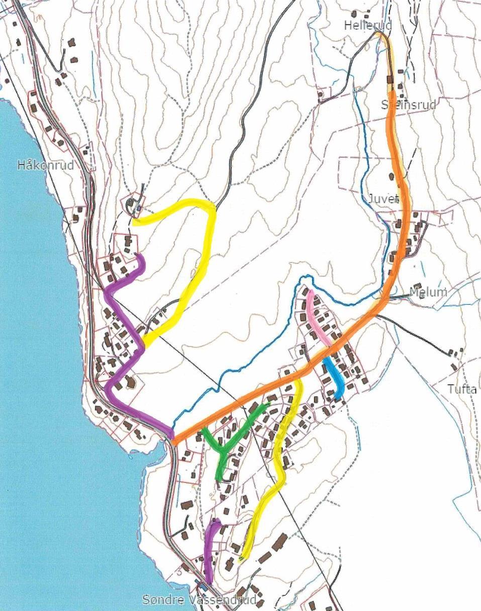 20-25: Veiene går fra Fv. 280 til boligfelt ved Briskåsen. Veinavnene i området ble utarbeidet av velforeningen i Briskåsen i 2004.