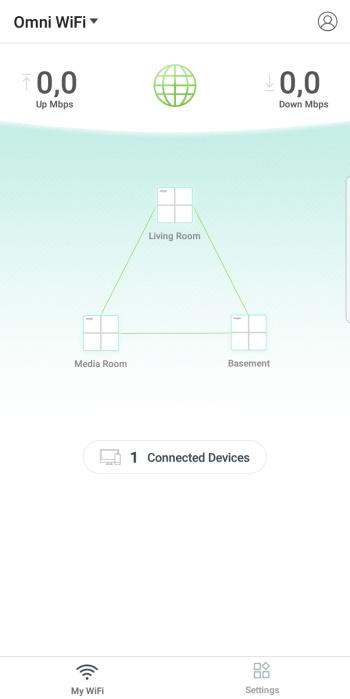 Bruk av Omni WiFi appen (side 1 av 2) Omni WiFi appen er delt inn Mitt WiFi og