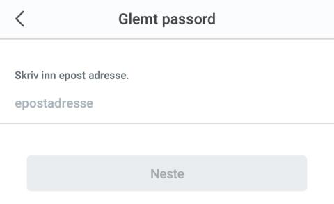 7.2 Innlogging med konto - Trykk Logg inn - Skriv inn e-post adressen og passordet til kontoen og trykk Logg inn. 7.3 Har du glemt passordet?