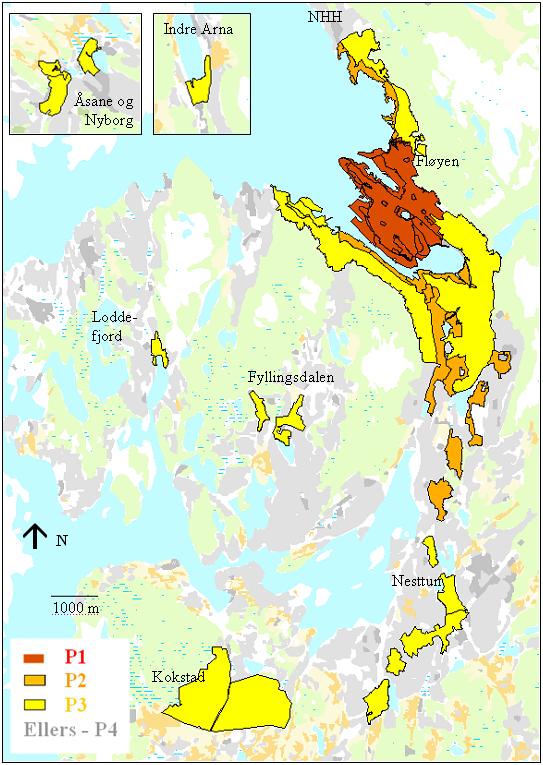 andel arbeidsreiser med bil man ønsker å redusere. Det er derfor gjort en del endringer for å stramme inn på parkeringsdekningen særlig for de sentrale delene av kommunen.