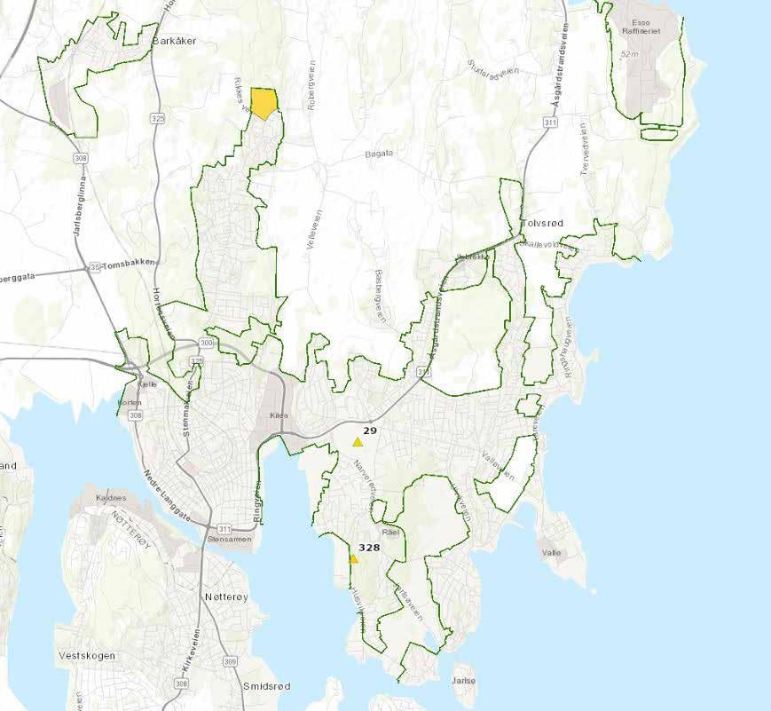 2.5 Langsiktige utviklingsgrenser 2.5.1 Utvikling innenfor de langsiktige utviklingsgrensene I RPBA er det trukket grenser mellom by- og tettsteds områder og omlandet.