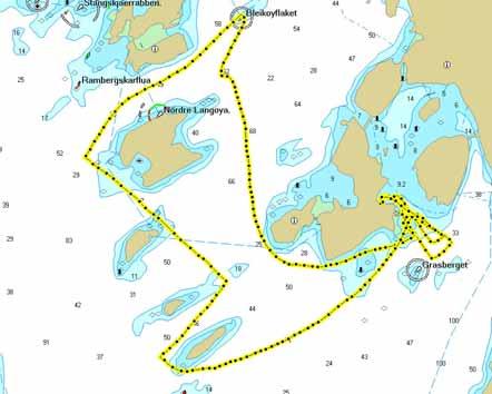 Øyseilas 21. juni 2006 9 nm Kathinka, Siri, Preben og jeg. Det blåste bra før start, men så ut til å løye (tipper 8 s/m) Så vi satte full seilføring med Genua1.