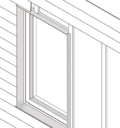 13. CEDRAL VINDUSINNRAMMING Cedral vindusbeslag består av 3 aluprofiler som svært enkelt kan tilpasses og monteres rundt vinduene.