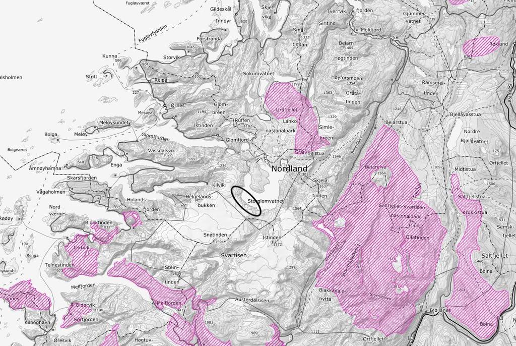 Konsekvensutredning reindrift 20 Figur 17 Parringsland (Kilde: kilden.nibio.no, 30.04.18) 6.