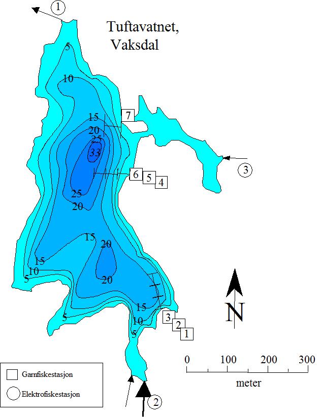 2 TUFTAVATNET I VAKSDAL INNSJØEN Tuftavatnet (innsjø nr. 26246) ligger i Eksingedalsvassdraget (63.A) i Eksingedalen i Vaksdal kommune, 775 moh.