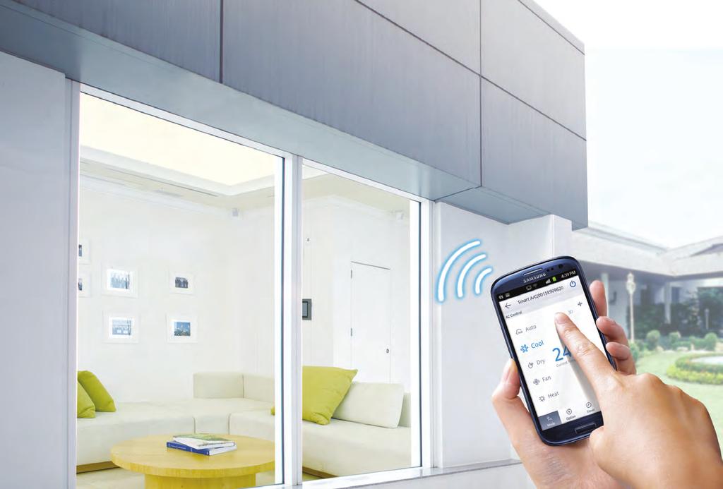 Samsung Smart VARMEPUMPER Fjernstyrt bekvemmelighet Flere av våre klimaanelegg har gratis innebygget WiFi.