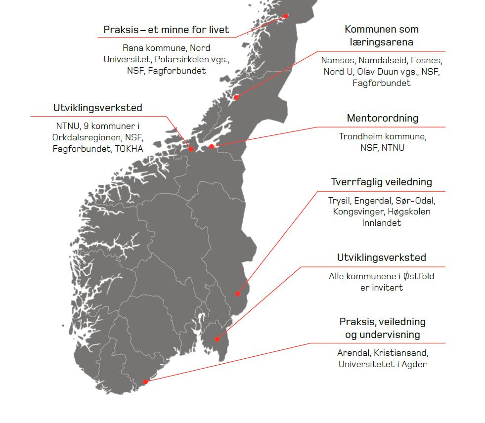 Vi er i gang Organisert som piloter En eller flere kommuner i samarbeid med