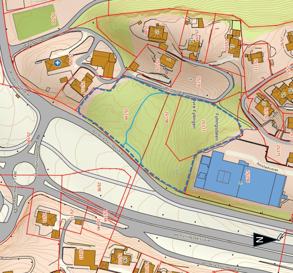 Vestlundveien Skredfarevurdering multiconsult.no Figur 1.