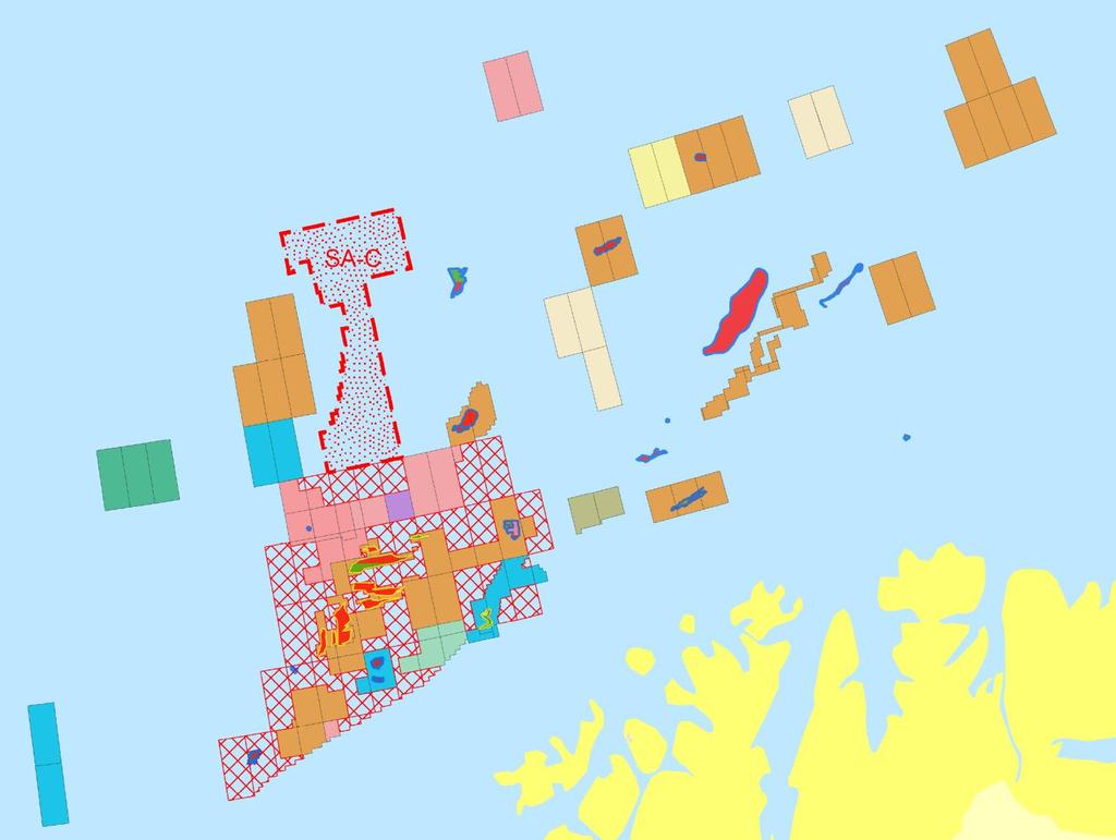De nærmeste planer i Barentshavet Planlagte brønner Seismisk område C PL532