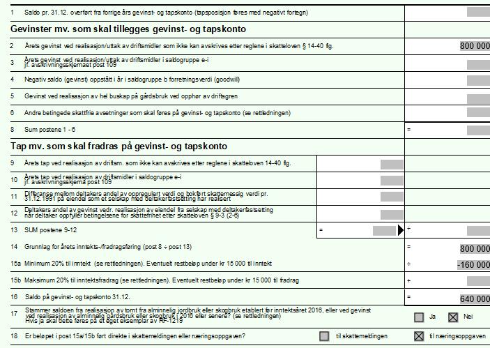 2. Næringsoppgaven